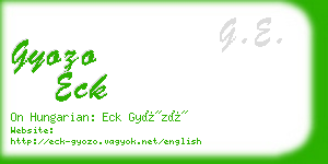 gyozo eck business card